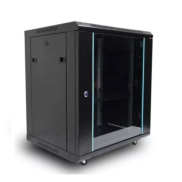 GABINETE RACK CERRADO 12U UPPOMI VIDRIO/REJADO